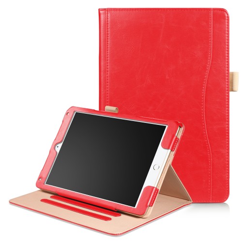 iPad Air 1 / Air 2 / 9.7 (2017) leren case / hoes rood incl. standaard met 3 standen