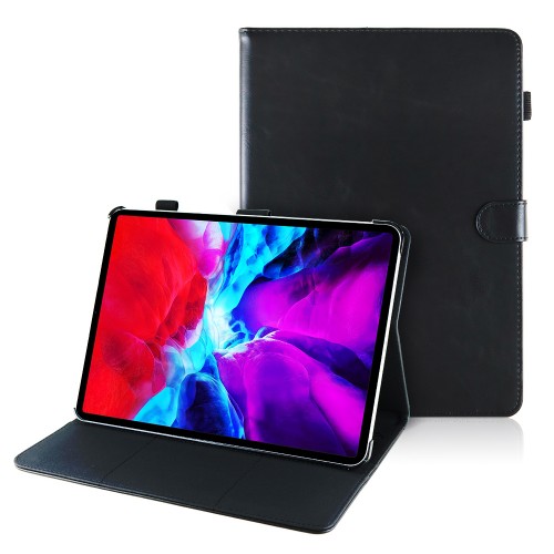 iPad 10.9 (2022) leren hoes / case zwart