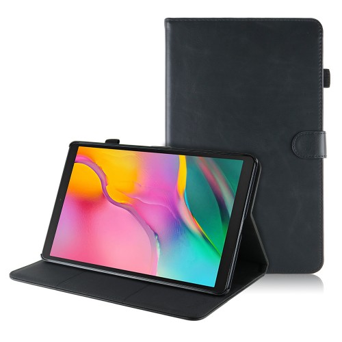 Samsung Galaxy Tab A 10.1 (2019) leren hoes / case zwart