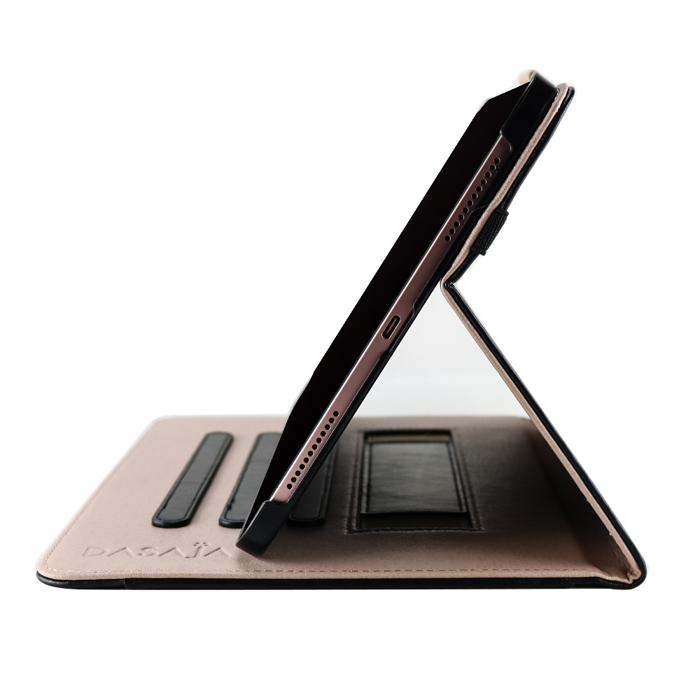 Tropisch Aankoop Couscous iPad Air 4 10.9 (2020) / iPad Air 5 10.9 (2022) leren hoes grijs / zwart  incl. standaard met 3 standen