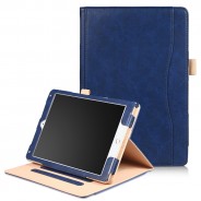 iPad Air 1 / Air 2 / 9.7 (2017) / 9.7 (2018) leren case / hoes blauw incl. standaard met 3 standen