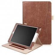 iPad Air 1 / Air 2 / 9.7 (2017) / 9.7 (2018) leren case / hoes bruin incl. standaard met 3 standen