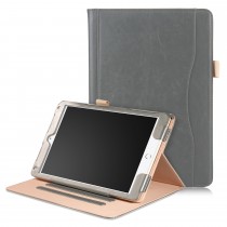 iPad 10.2 (2019 / 2020 / 2021) / iPad Air 3 10.5 (2019) / iPad Pro 10.5 (2017) leren case / hoes grijs incl. standaard met 3 standen