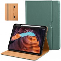 Dasaja iPad 10.9 (2022) / iPad 11 (2025) leren hoes groen met pen houder