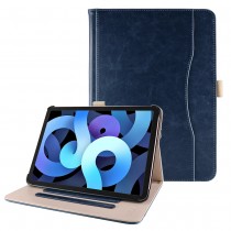 iPad Air 4 10.9 (2020) / iPad Air 5 10.9 (2022) leren hoes blauw incl. standaard met 3 standen