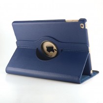 360 graden draaibare iPad 9.7 (2017 & 2018) / Air 2 / Air 1 case met 2 standen donker blauw