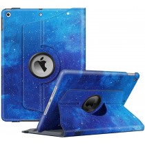 Dasaja -  iPad 10.2 inch (2019 / 2020 / 2021) stevige hoes - 360 graden draaibaar – met ingebouwde pen houder - Galaxy Blauw