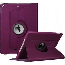 Dasaja -  iPad 10.2 inch (2019 / 2020 / 2021) stevige hoes - 360 graden draaibaar – met ingebouwde pen houder - Aubergine Paars 