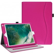 Dasaja -  iPad 10.2 inch (2019 / 2020 / 2021) stevige hoes - met opbergruimte – 3 standen - met pencil houder – Roze 