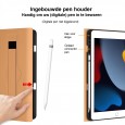 Dasaja iPad 10.2 (2019 / 2020 / 2021) leren hoes paars met pen houder