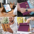Dasaja iPad 10.9 (2022) leren hoes paars met pen houder
