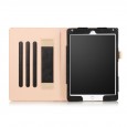 iPad Air 1 / Air 2 / 9.7 (2017 / 2018) leren case / hoes - incl. standaard met 3 standen -  Bruin Zwart