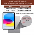 iPad 10.9 (2022) / iPad 11 (2025) leren case / hoes donkerbruin incl. standaard met 3 standen