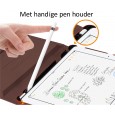 Dasaja -  iPad 10.2 inch (2019 / 2020 / 2021) stevige hoes - 360 graden draaibaar – met ingebouwde pen houder - Bruin