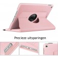 Dasaja -  iPad 10.2 inch (2019 / 2020 / 2021) stevige hoes - 360 graden draaibaar – met ingebouwde pen houder - Roze 