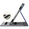 Dasaja -  iPad 10.2 inch (2019 / 2020 / 2021) stevige hoes - met opbergruimte – 3 standen - met pencil houder – Galaxy - Blauw