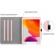 Dasaja -  iPad 10.2 inch (2019 / 2020 / 2021) stevige hoes - met opbergruimte – 3 standen - met pencil houder – Licht Roze 