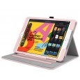 Dasaja -  iPad 10.2 inch (2019 / 2020 / 2021) stevige hoes - met opbergruimte – 3 standen - met pencil houder – Licht Roze 