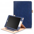 iPad Air 1 / Air 2 / 9.7 (2017) leren case / hoes blauw incl. standaard met 3 standen