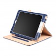 iPad Air 1 / Air 2 / 9.7 (2017) leren case / hoes blauw incl. standaard met 3 standen