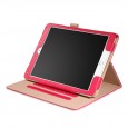 iPad Air 1 / Air 2 / 9.7 (2017) / 9.7 (2018) leren case / hoes roze incl. standaard met 3 standen