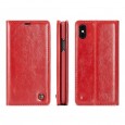 iPhone XS Max rustiek leren boekhoesje rood