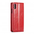 iPhone XS Max rustiek leren boekhoesje rood