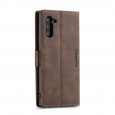 Zacht vintage hoesje / case met 2 kaarthouders en geldsleuf geschikt voor Samsung Galaxy Note 10 bruin