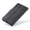 Zacht vintage hoesje / case met 2 kaarthouders en geldsleuf geschikt voor Samsung Galaxy Note 10+ zwart