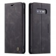 Zacht vintage hoesje / case met 2 kaarthouders en geldsleuf geschikt voor Samsung Galaxy S10e zwart