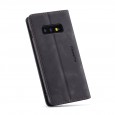 Zacht vintage hoesje / case met 2 kaarthouders en geldsleuf geschikt voor Samsung Galaxy S10e zwart